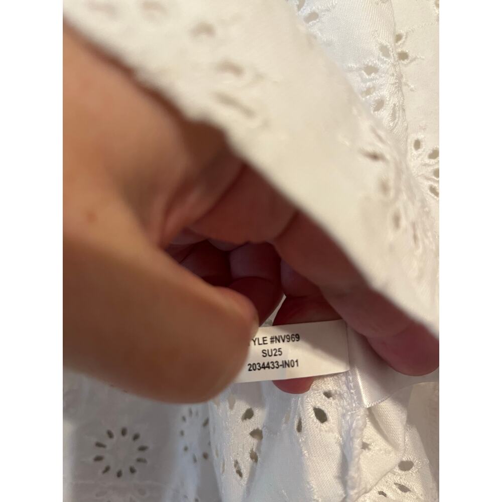 Madewell Embroidered Wide-Sleeve Boxy Tee in White NWT! - Picture 9 of 10